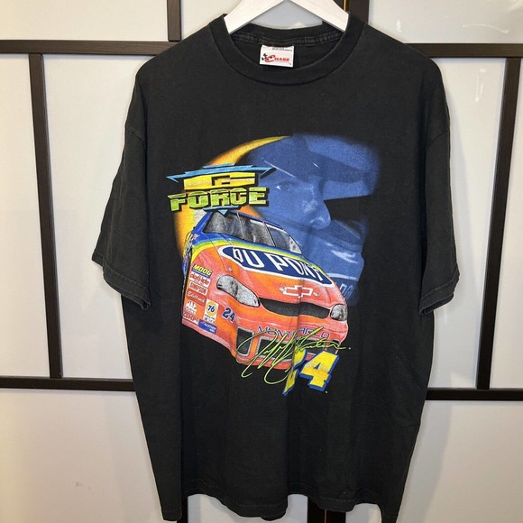 Vintage 1999 Jeff Gordon G Force Double Sided Shirt NASCAR Racing 90s Mens L - Picture 4 of 6